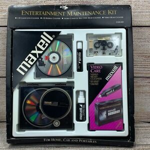 Maxell Entertainment Maintenance Kit‎ EMK400 CD Laser Lens Audio Video Cleaner